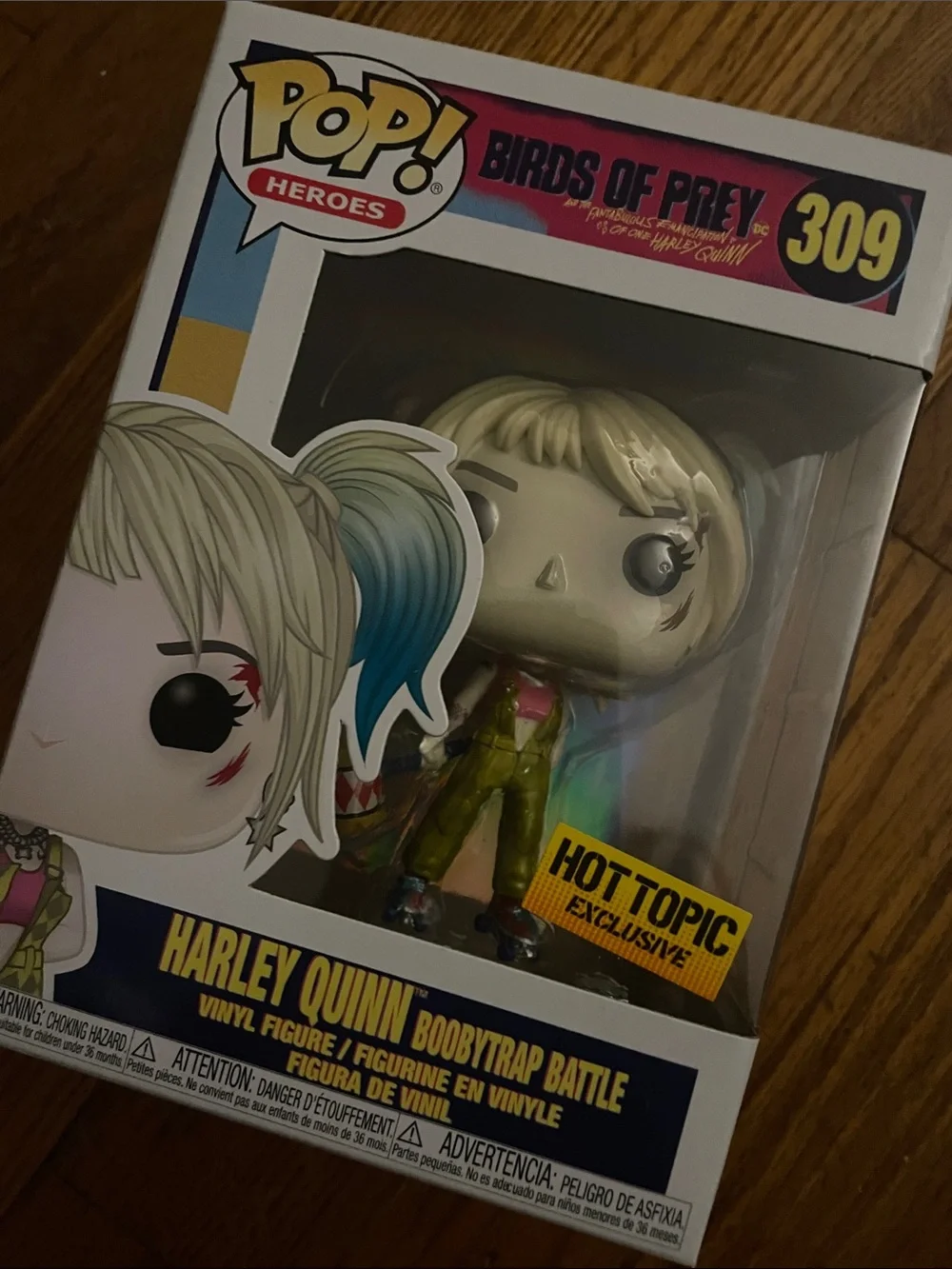 Hot Topic Harley Quinn Boobytrap Battle Pop! Vinyl - Blonde, Blue, Pink, Green